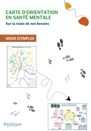 Couverture du guide pour animer un atelier carte d'orientation en santé mentale